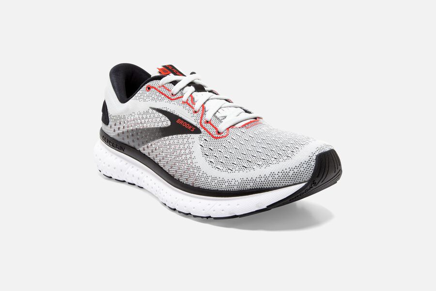 Brooks Running Shoes Mens White/Black - Glycerin 18 Road - 4752-LFPUX